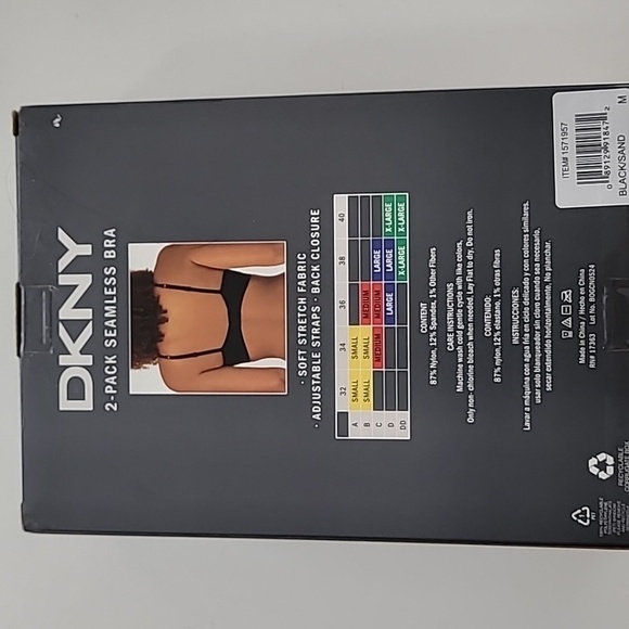 NEW DKNY 2-Pack Women's M Seamless Bra Soft Stretch Fabric H560 - Picture 4 of 8